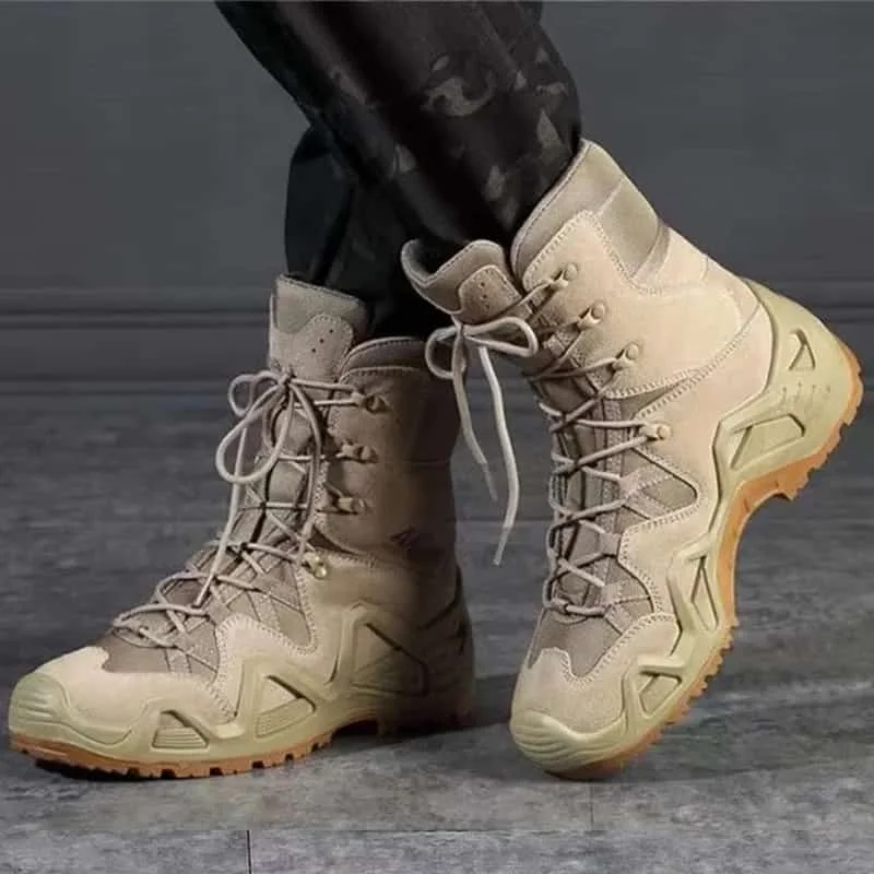 Lowa Tactical Military Combat Boots Outdoor Hiking Trekking Boots - Brown
