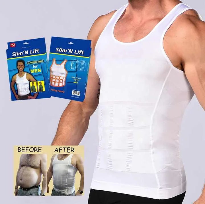 Men's Body Shaper Compression Vest - Abdominal Control & Support