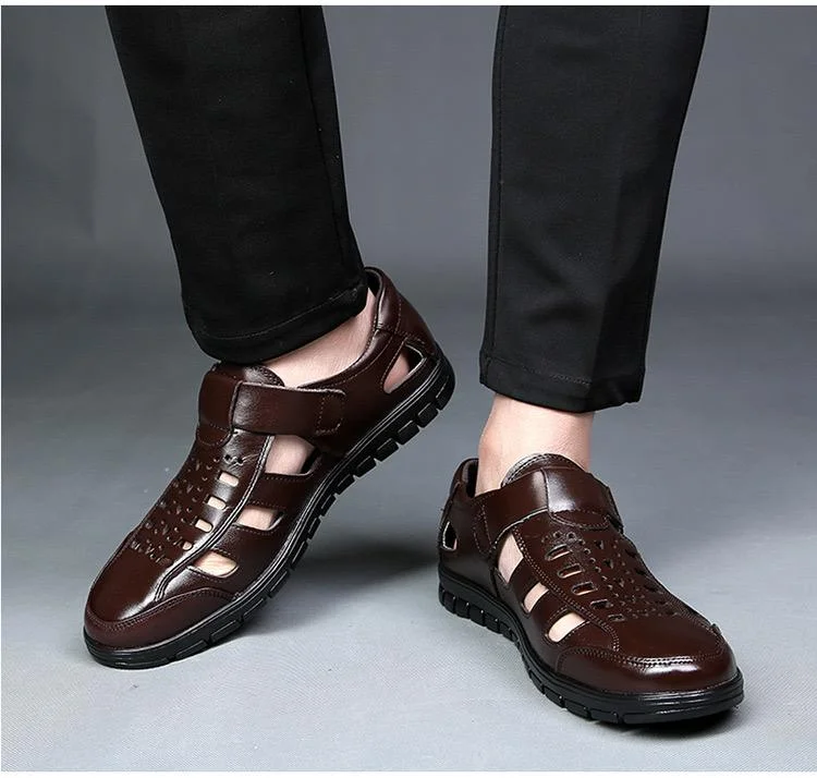 Men's Stylish lightweight fashion Summer sandals,leather sandals,Men Footwear