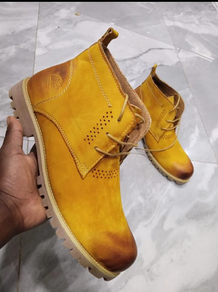 Musturd Timberland Mens Casual Classic High Top Classic Leather Boots