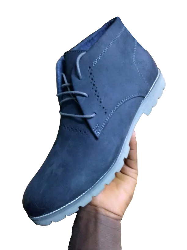 Navy Blue Timberland Mens Casual Classic High Top Classic Leather Boots