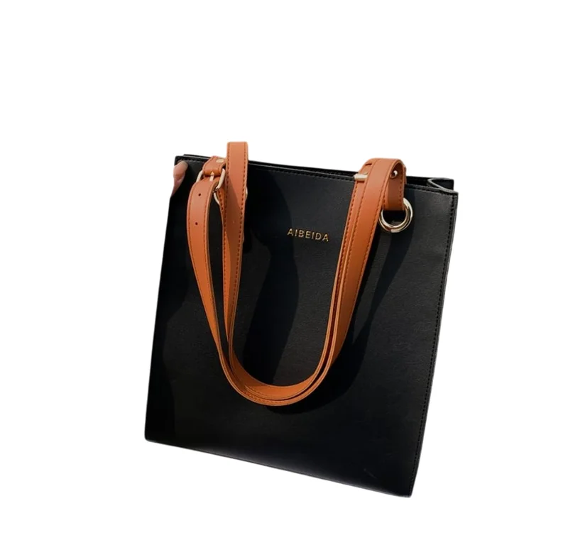 Aibeida Tote Ladies Luxury, handbag and Shoulder Bag- Black