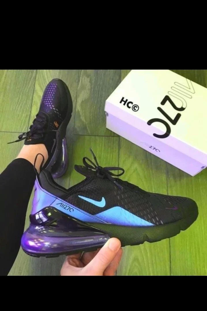 Nike Air Max 270 Surfaces in Black Purple heel