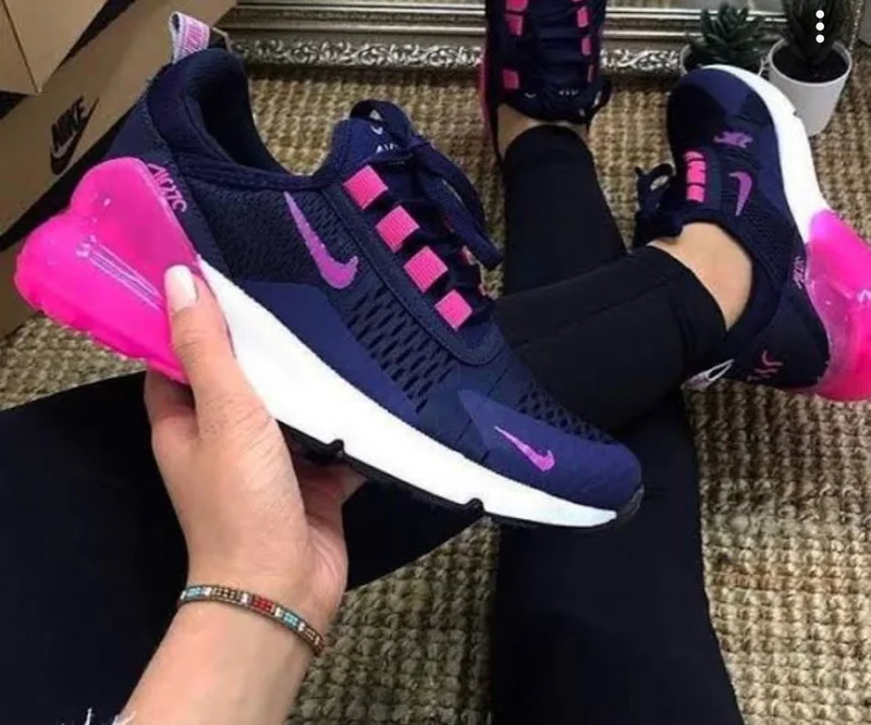 Nike Air Max 270 Surfaces in Purple Pink Heel