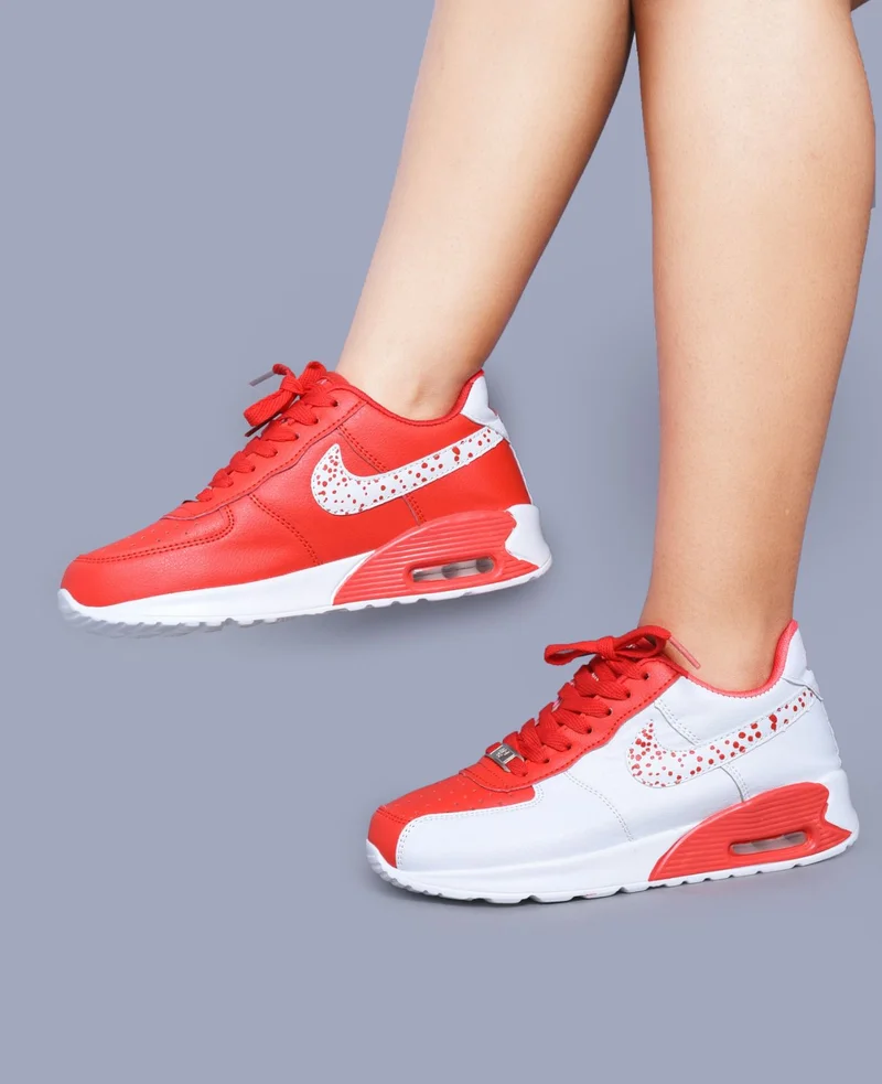 Nike Airmax Split White & Red Low Unisex Sneakers