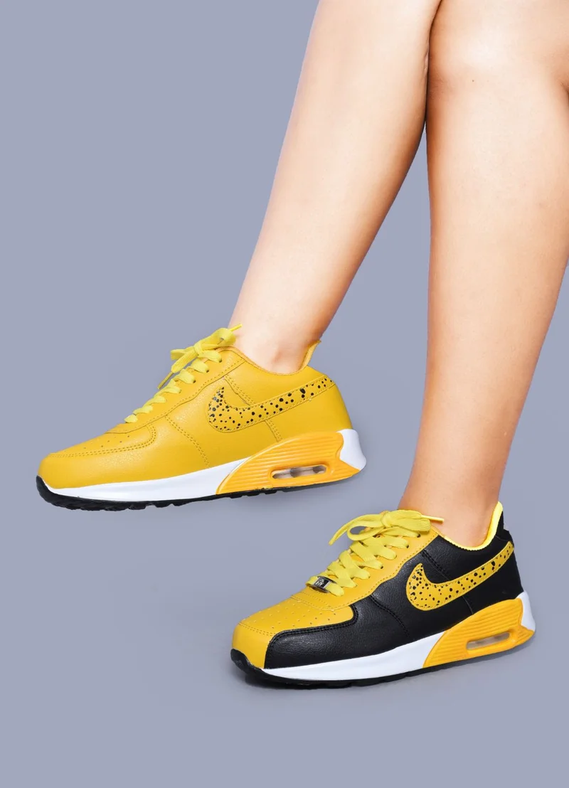 Nike Airmax Split Yellow & Black Low Unisex Sneakers