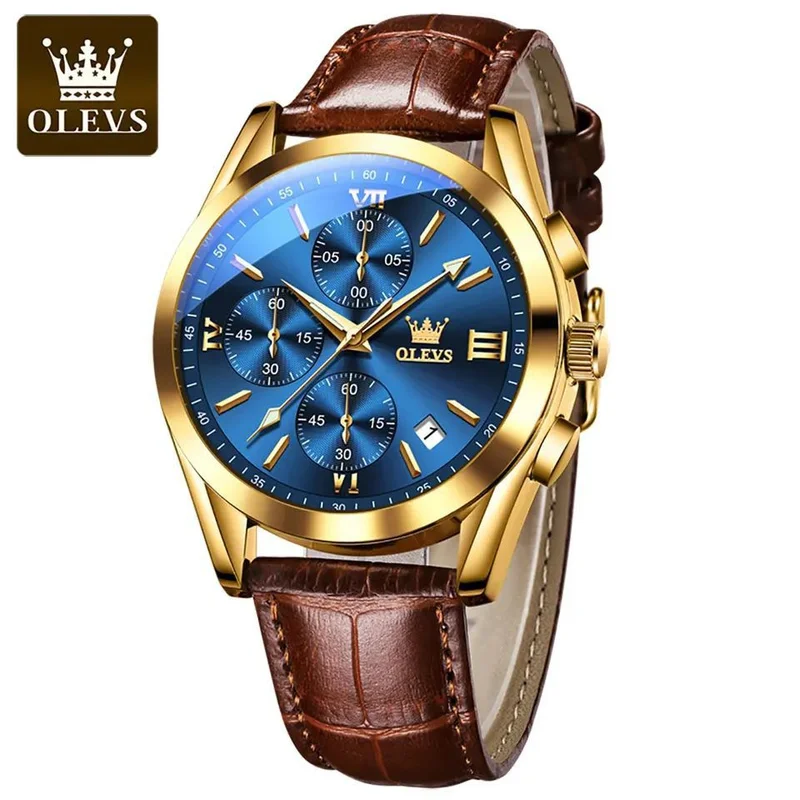 OLEVS Watch for Men & Women Silicone Strap Chronograph Luxury Multifunction Dial