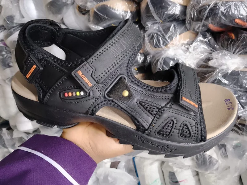 ORIGINAL BLACK LEATHER SANDALS-BLACK