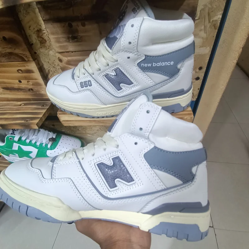 Original New balance 650 Accessible Unisex sneaker White Grey