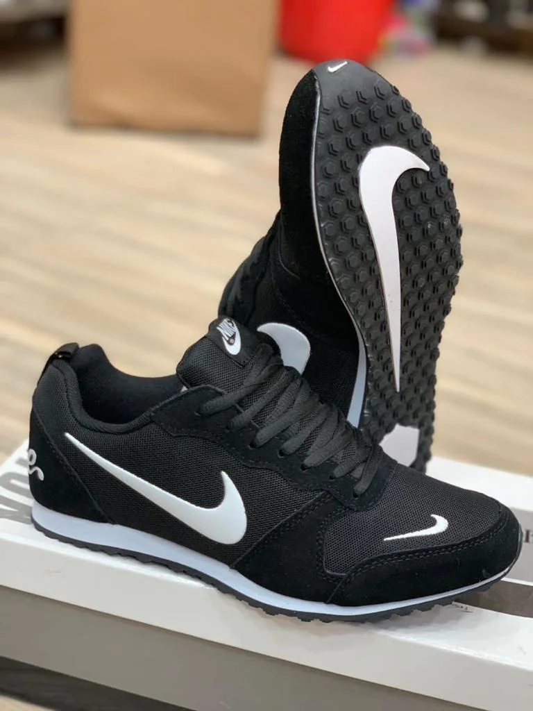Original Unisex Nike Sports Shoes Black White Swooshes