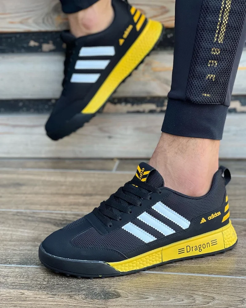 Originals Men's Dragon Adidas Sneakers in Yellow White and Black