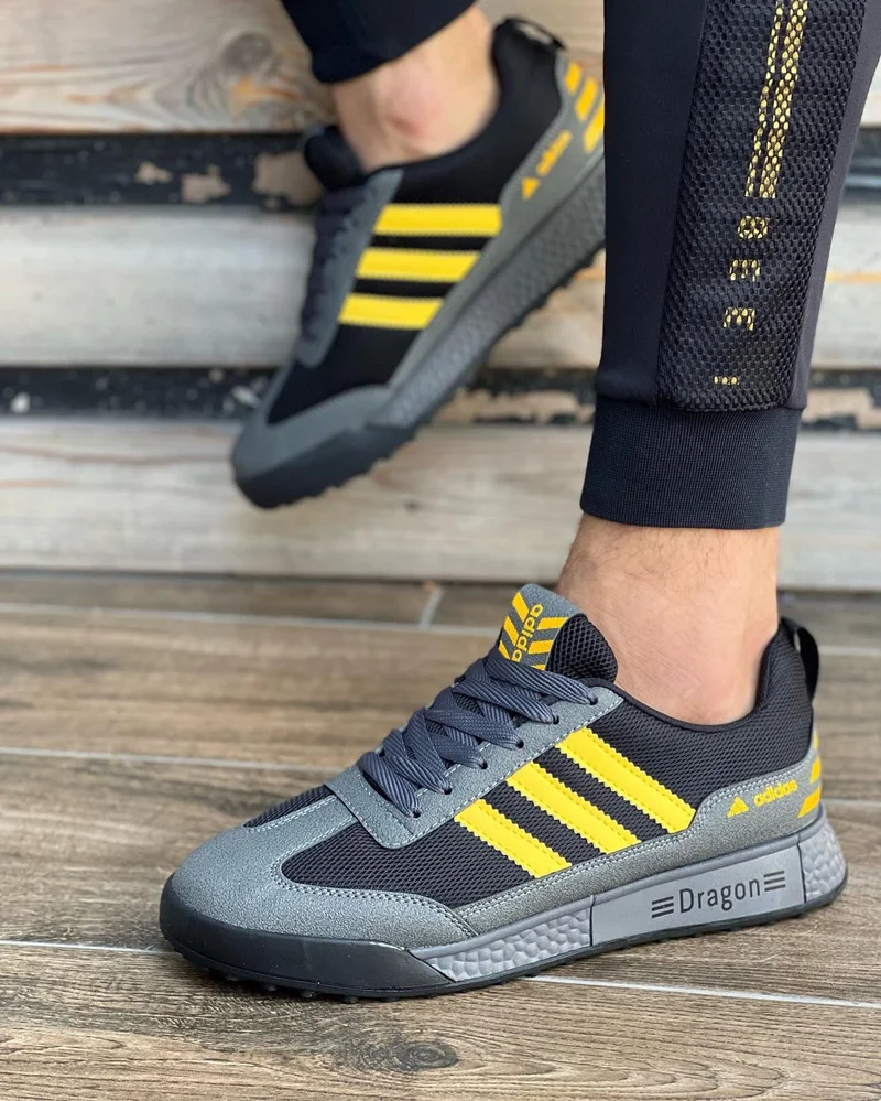 Originals Men's Dragon Adidas Sneakers Yellow Black and Grey