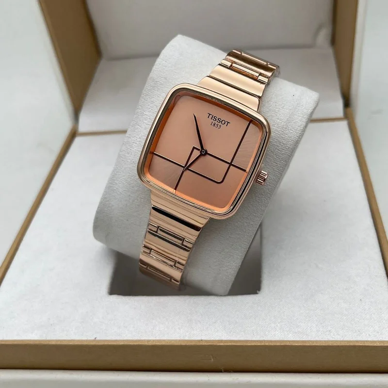 Party Wear Rectangular Tissot Women Watch