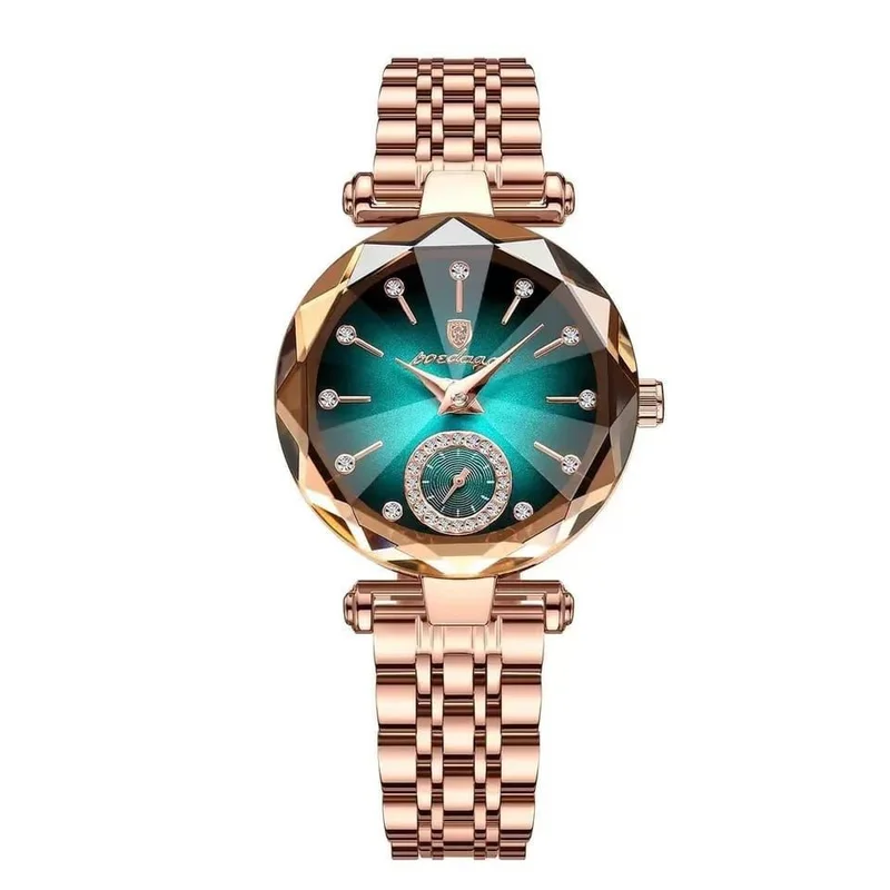 POEDAGAR ROSE -CYAN BATTERY POWERED LADIES WATCH QUARTZ MOVEMENT