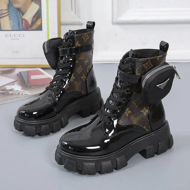 Prada Monolith Mini Bag Lug Sole Combat Boot Ladies Boots