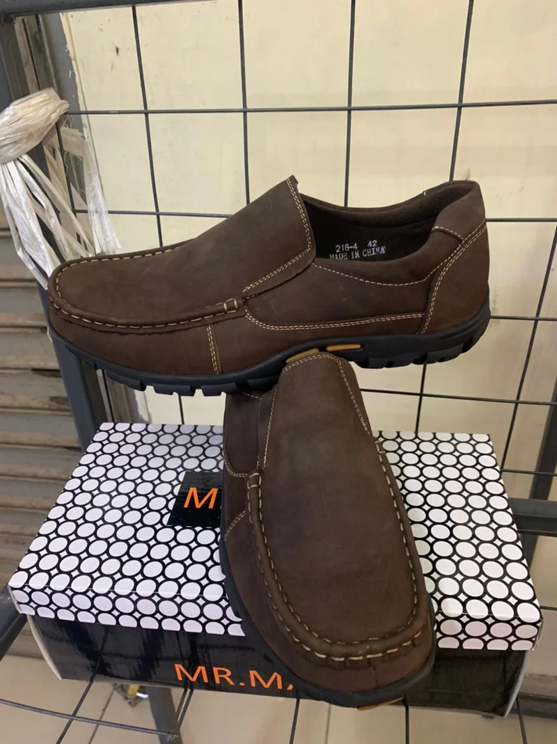 Premium Casual Dark Brown Slip On Men Shoes