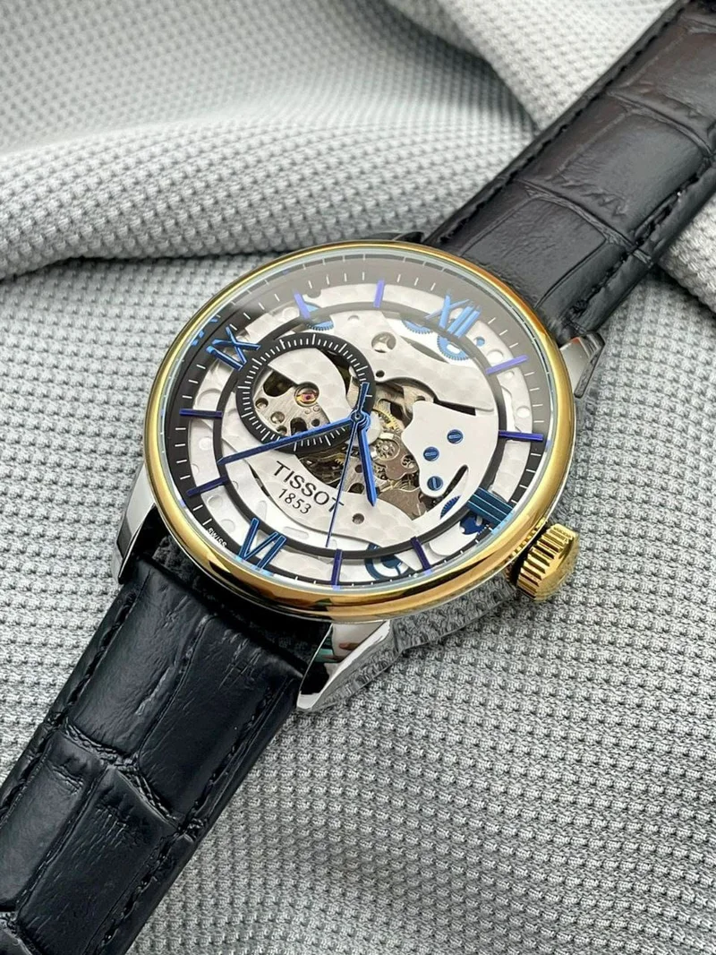 Premium Tissot Automatic 7AAA Men Royal Wrist Watch Black Gold