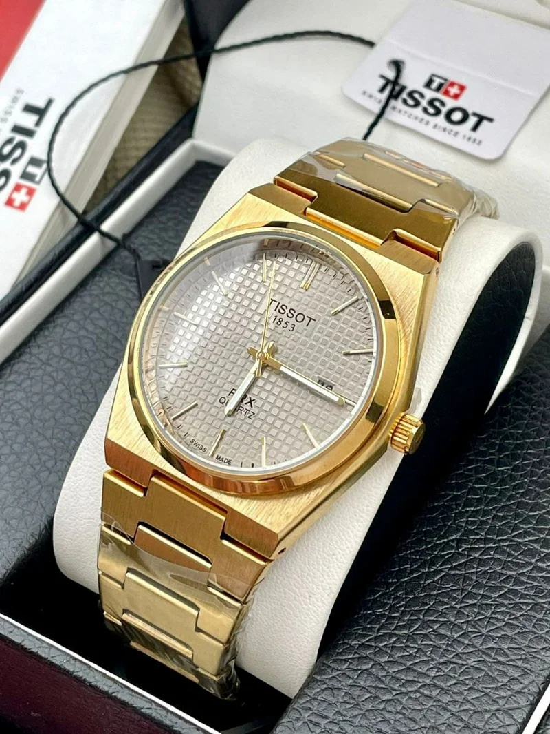 Premium Tissot PRX Slim Men Gold Wrist Watch