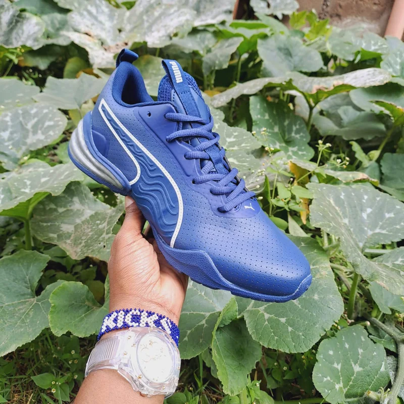 Puma Lqdcell New Leather Classic Vintage Trend Sport Casual Running Shoe Blue