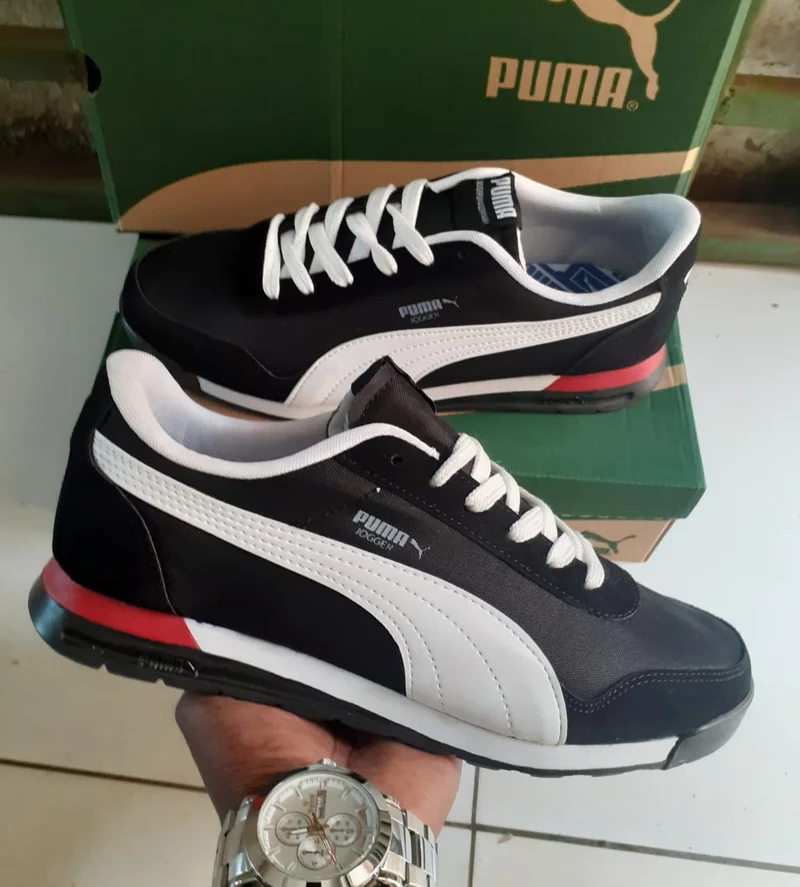 Puma shoes puma whirlwind classic neutral shoes blue white black and white men's