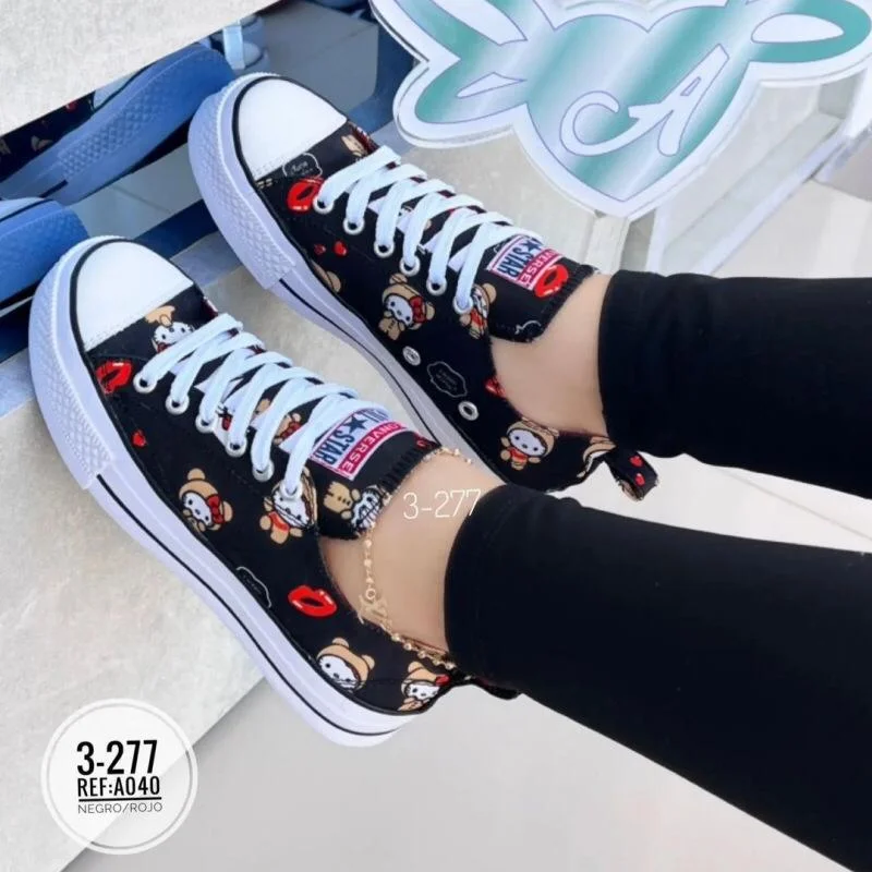 Quality and Durable Ladies  Rubbers All-star fashion Black Cartoon Themed