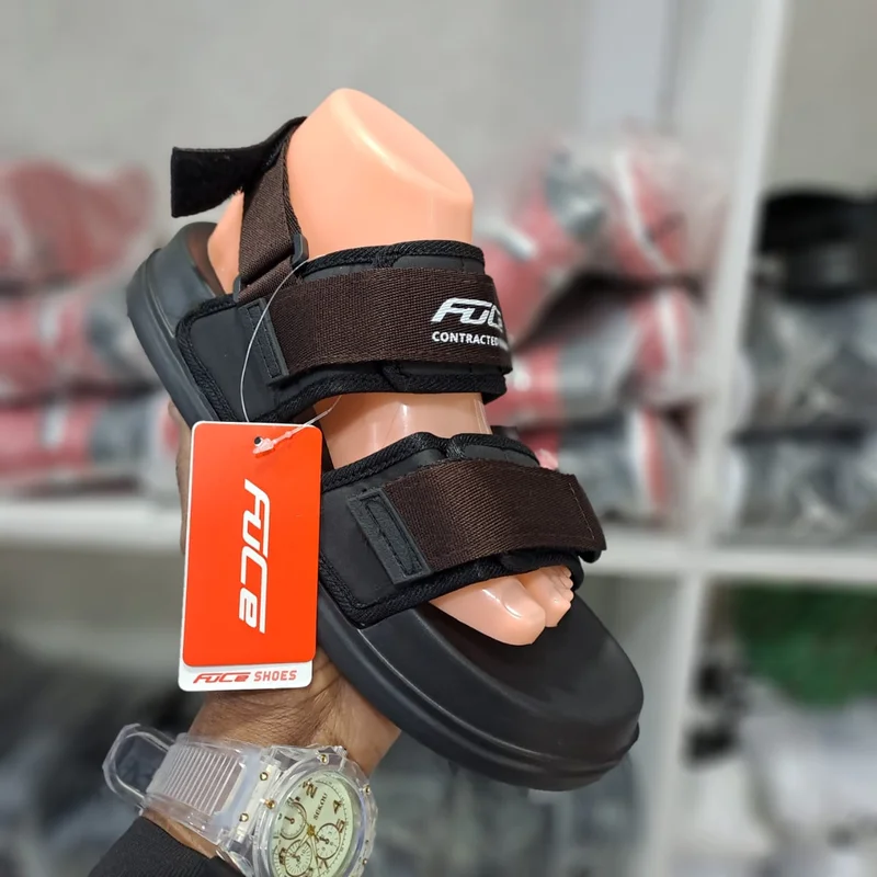 Quality Fuce Contracted Open Mens Sandals Open Shoes Black Coffee