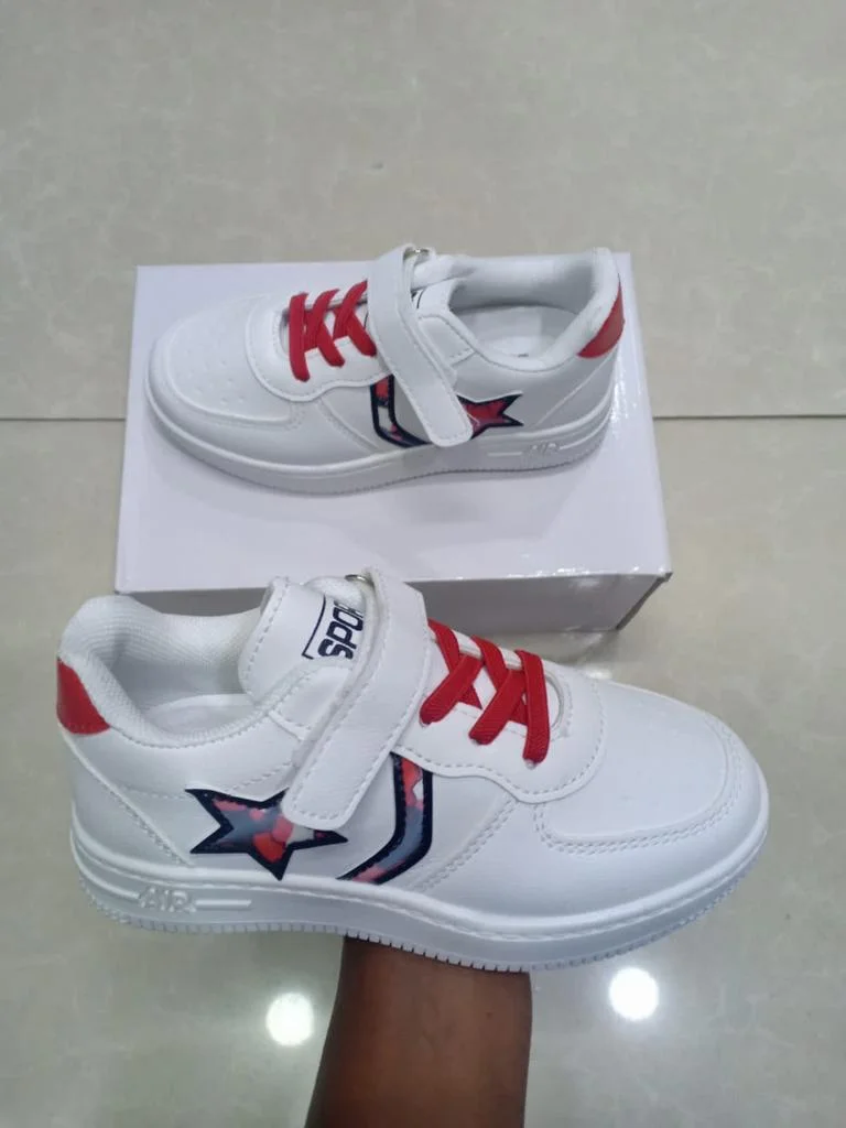 Quality Kids Shoes Air Fashion White Red Children Sneakers