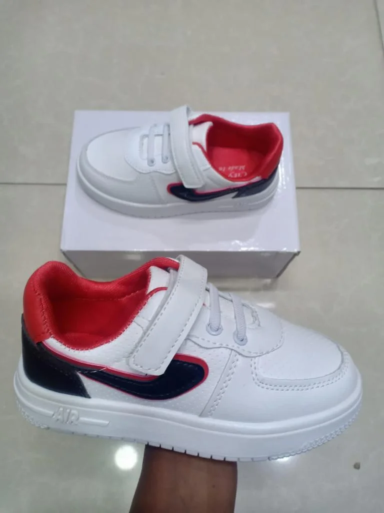 Quality Kids Shoes Nike Air force 1 White Red Black Children Sneakers
