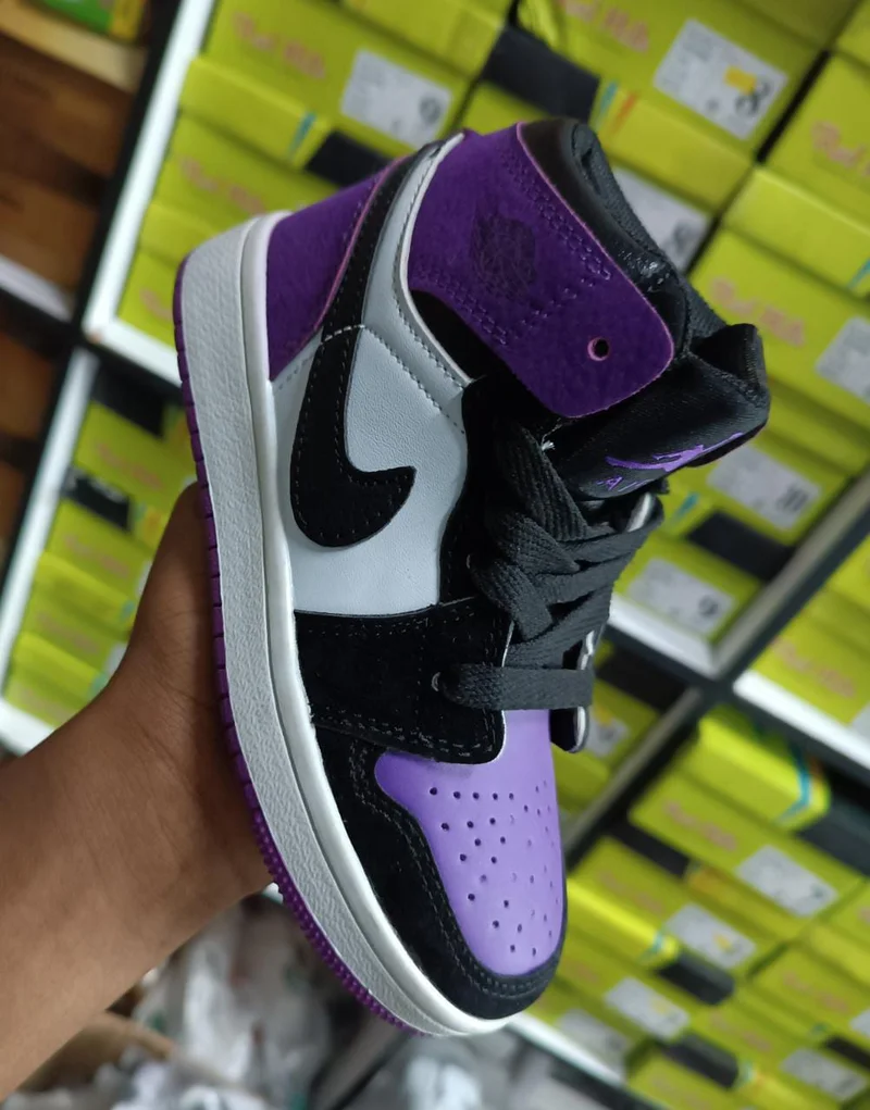 Quality Kids Shoes Nike Air Jordan 1 Purple Children Sneakers