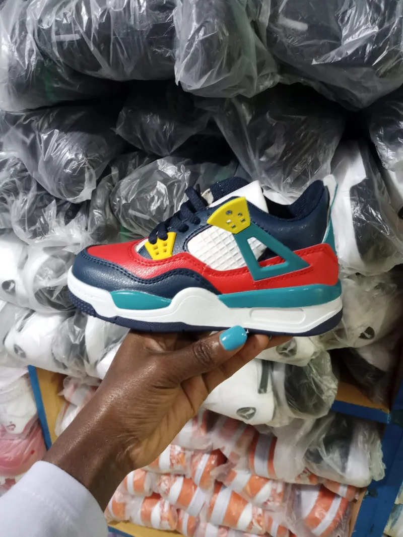 Quality Kids Shoes Nike Air Jordan 4 Multi Color Children Sneakers