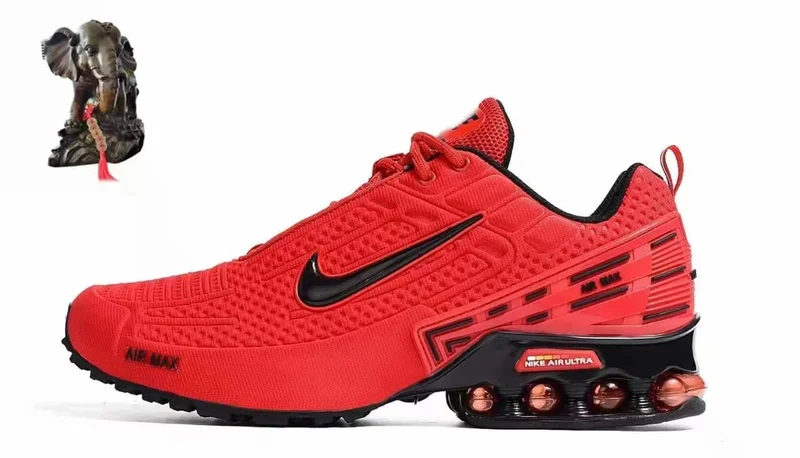 Red Nike Air Ultra Max Shox Casual Sneakers Running Shoes