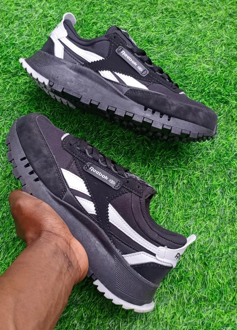 Reebok Classic Legacy Leather Unisex Black White Sneakers