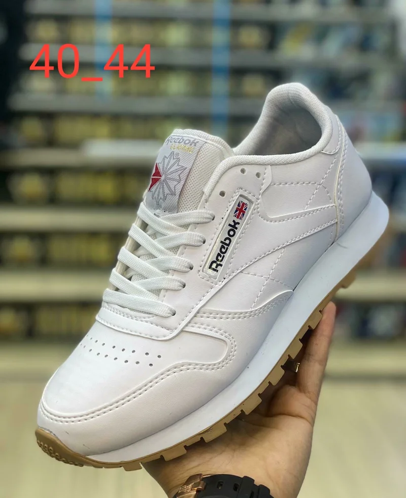 Reebok Men's White Classic Sneakers Shoes