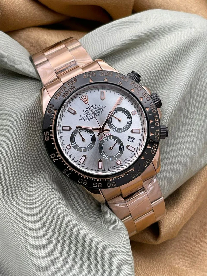 Rolex Daytona Oyester Perpetual Golden Metal Men's Wrist Watch