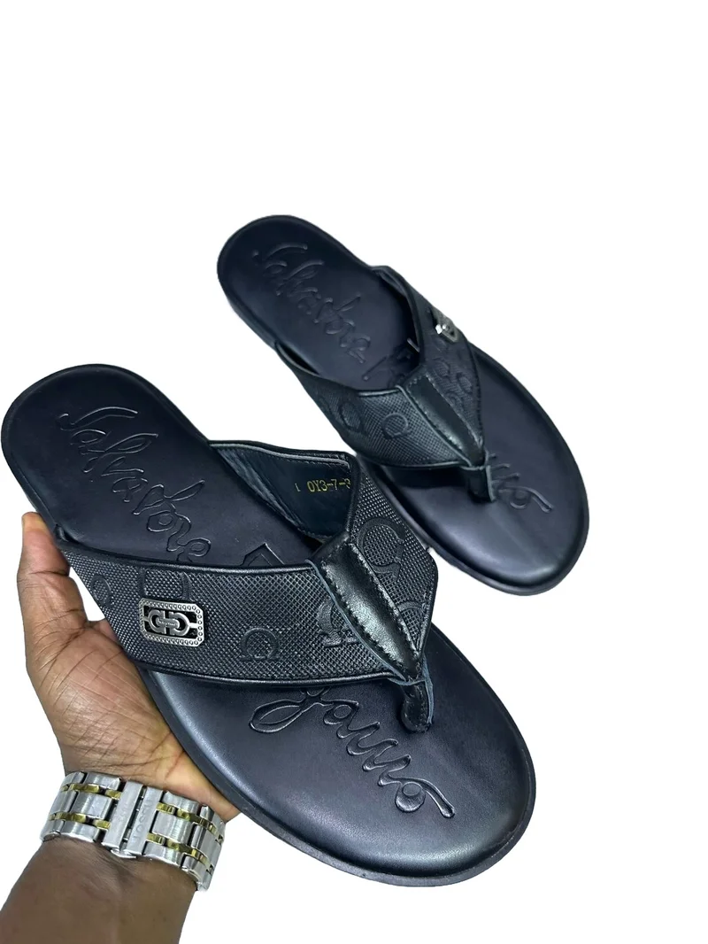 SALVATORE MEN’S  LEATHER SANDALS
