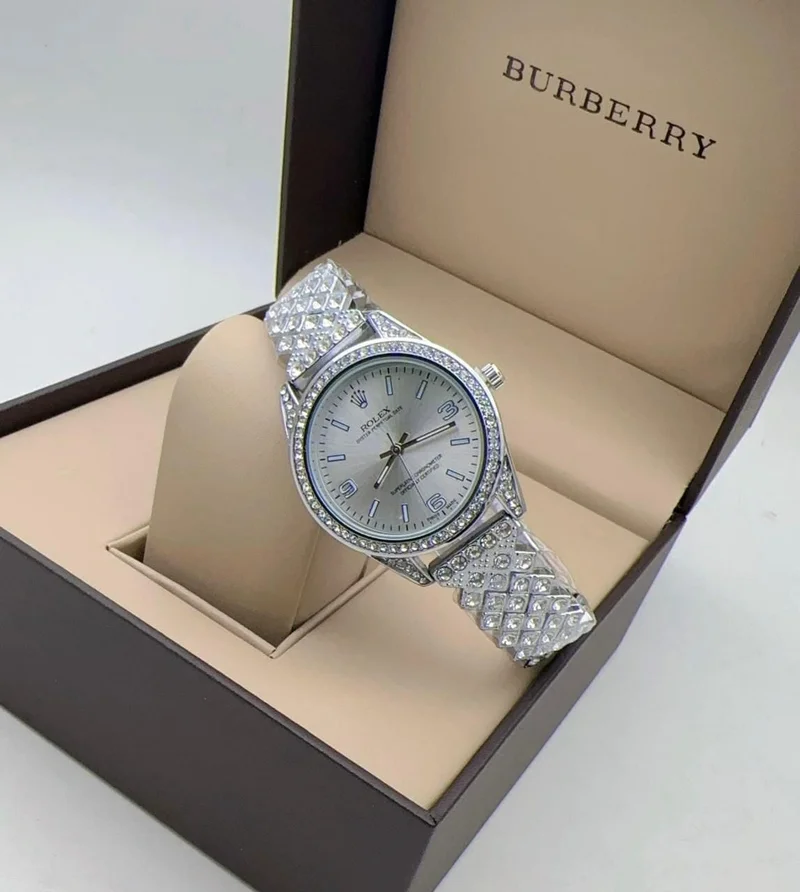 SILVER CLASSY ROLEX WATCH