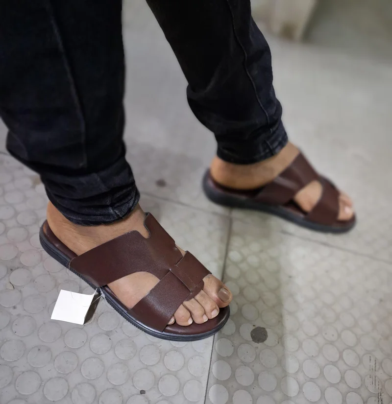 Summer Every Step Smart Casual Men Leather Sandals-Brown