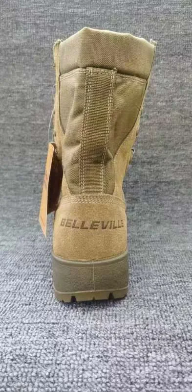 Tactical Unisex Military Combat Belleville Boots in Tan