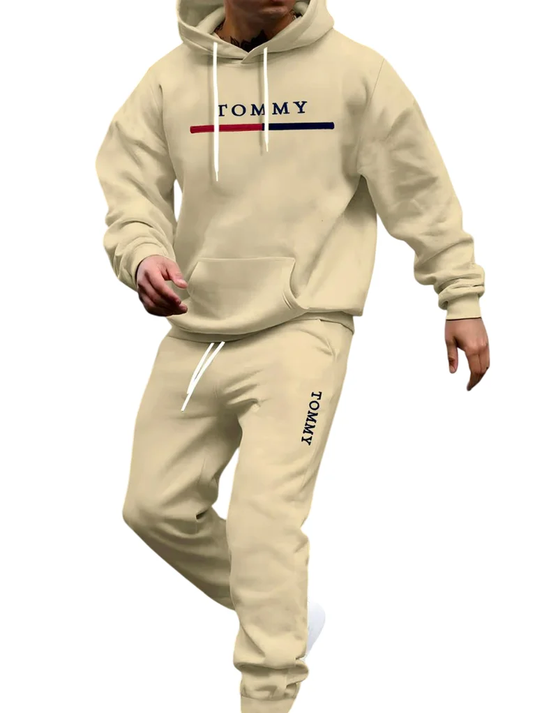 Tommy Hilfiger-Tracksuit Hooded and pants- Beige