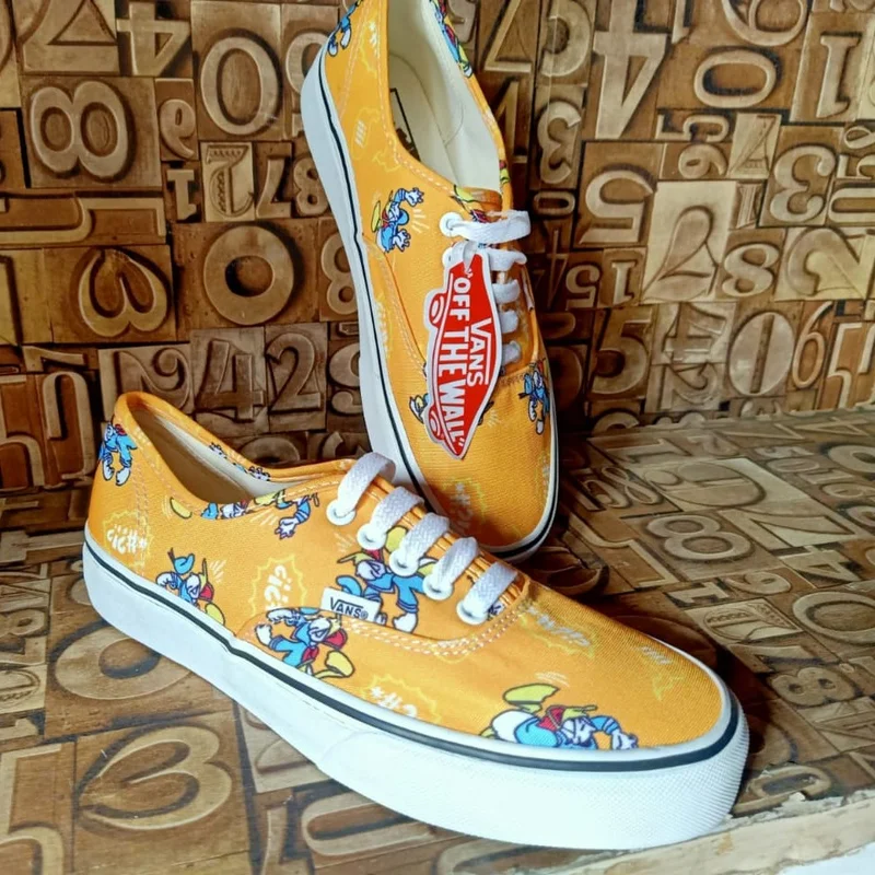 Tribal vans Double sole Floral Yellow Vans
