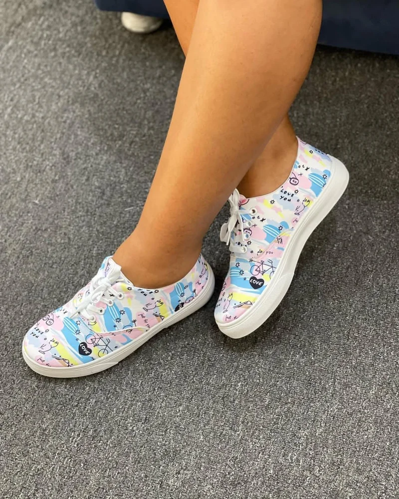 Unisex Bike Vans Flat Customised Vans