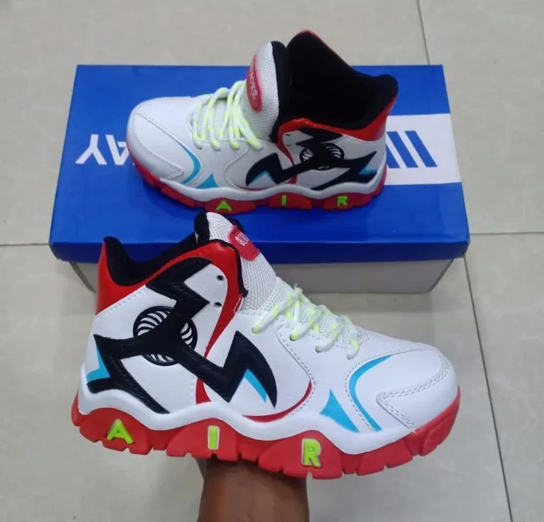 Unisex Kids Shoes Nike Air Designer Sneakers White/ Red Fashion Shoes