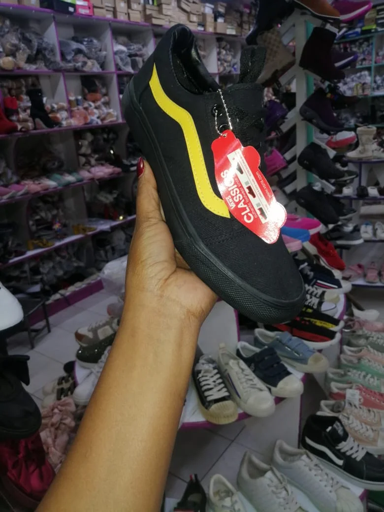 Vans/SKATE Model/OLD SKOOL /BLACK/YELLOW/Skate Shoes/Men's