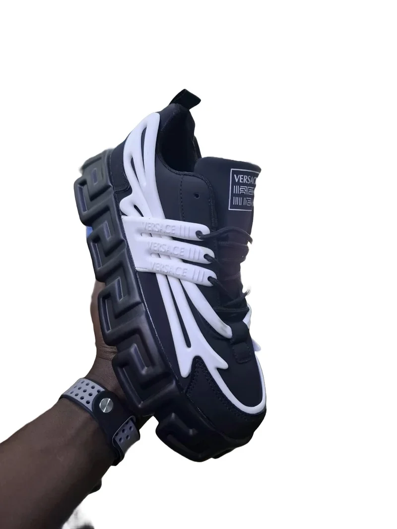 VERSACE BLACK-WHITE  MEN’S SNEAKERS
