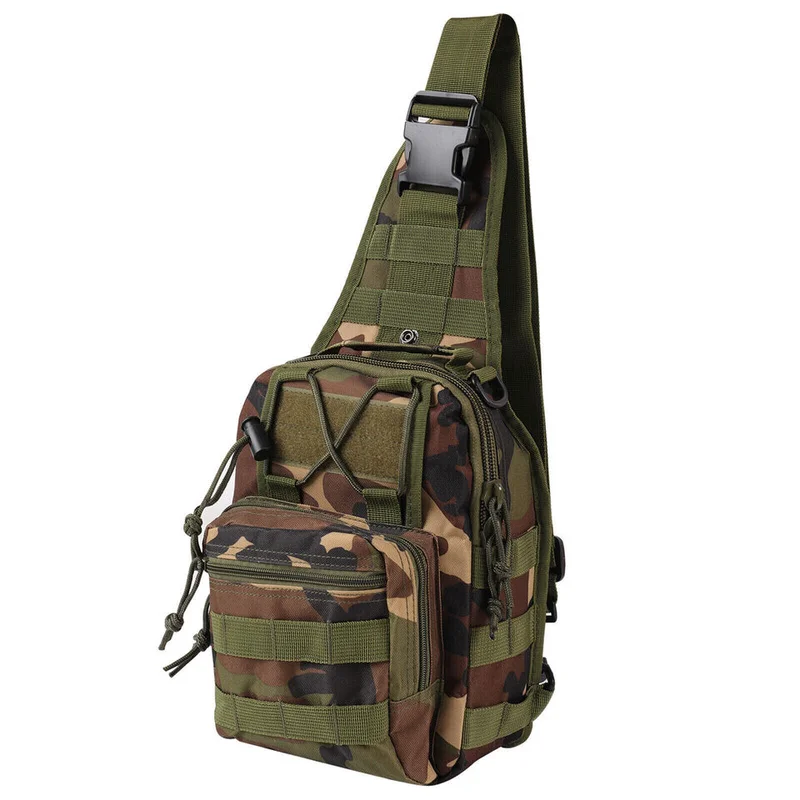 Waterproof Military Sling Bag Hiking - Jungle Green