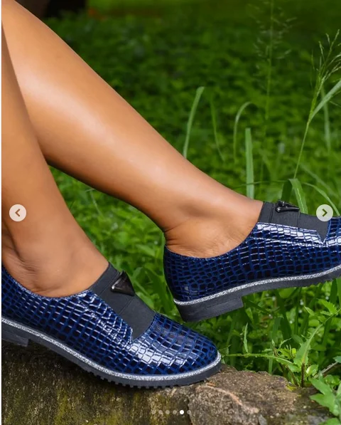 Wetlook Unlaced  Brogues:Navy blue