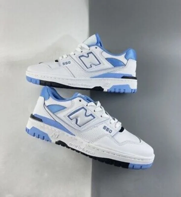 WHITE -BLUE NEW BALANCE 550