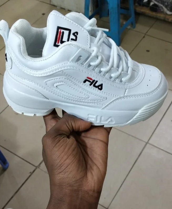 White Fila Sneakers for Kids