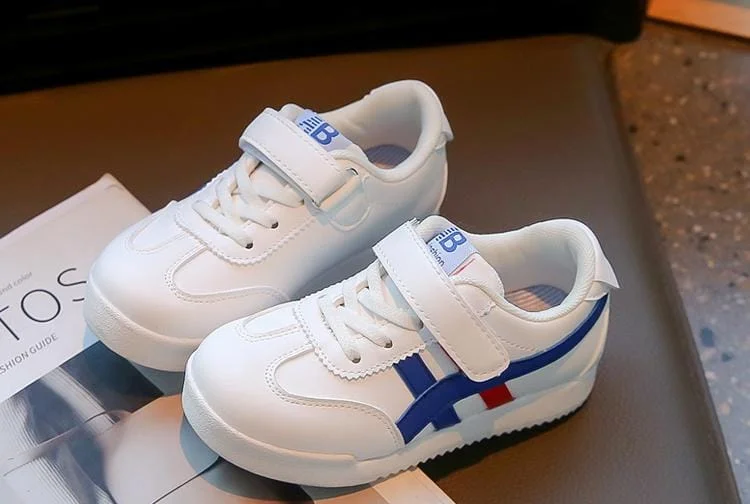 White Kids Shoes Casual Sneakers Light & Fashionable Children Shoes Flexible