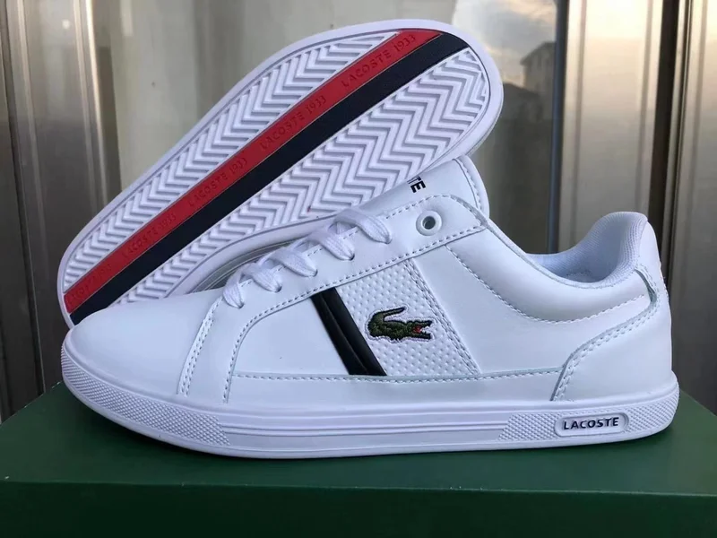 White Lacoste Classic  Sneakers Quality Sport Trainers.